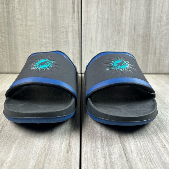 Nike x NFL Miami Dolphins Offcourt Slides Recovery Comfort Sandals Men’s Size 9 - Picture 5 of 10